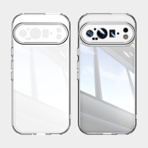 For Google Pixel 9 / 9 Pro Acrylic Hybrid TPU Armor Shockproof Phone Case(Transparent)
