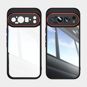 For Google Pixel 9 Pro XL Acrylic Hybrid TPU Armor Shockproof Phone Case(Black Red)
