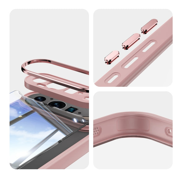 For Google Pixel 9 Pro XL Acrylic Hybrid TPU Armor Shockproof Phone Case(Pink)