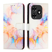 For Tecno Spark Go 2024 / Spark 20C PT003 Marble Pattern Flip Leather Phone Case(Galaxy Marble White)