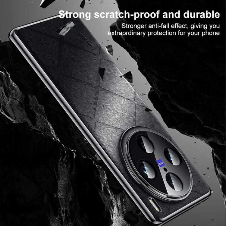 For vivo X100 Pro / X100s Pro Plain Leather PC Phone Case(Black)