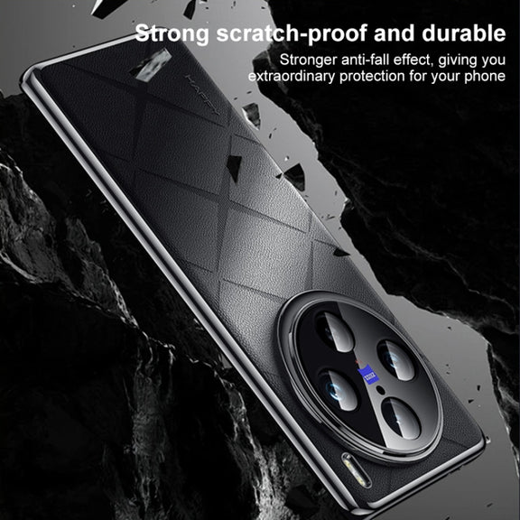 For vivo X100 Pro / X100s Pro Plain Leather PC Phone Case(Black)