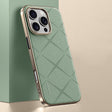 For iPhone 16 Pro Plain Leather PC Phone Case(Green) - iPhone 16 Pro Cases by PMC Jewellery | Online Shopping South Africa | PMC Jewellery | Buy Now Pay Later Mobicred