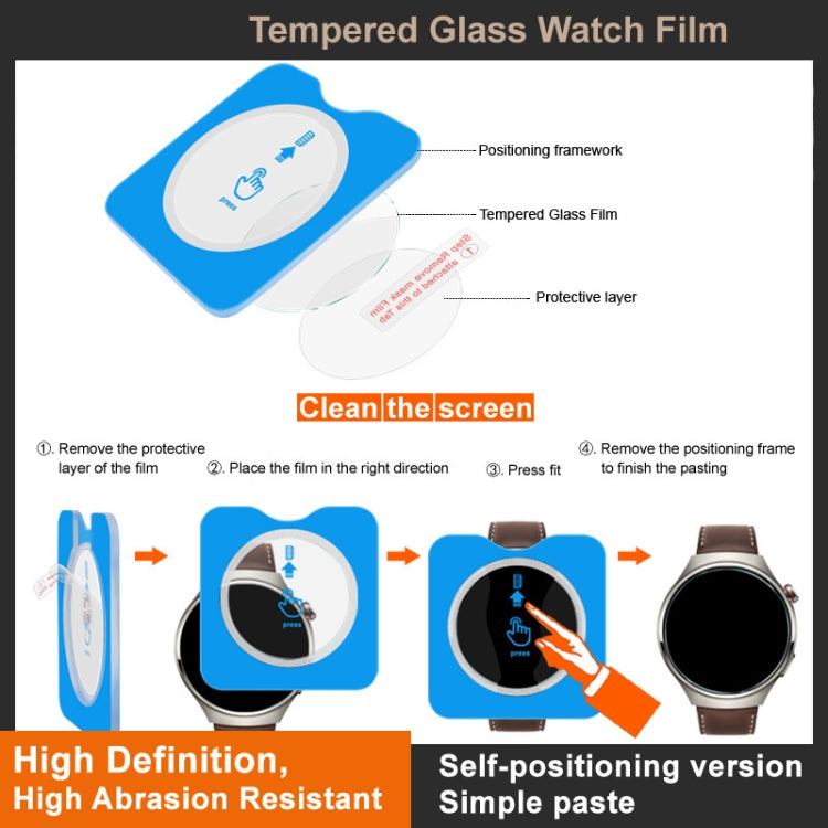 For Garmin Forerunner 165 IMAK Tempered Glass Watch Protective Film Self-contained Positioning Version