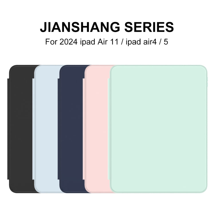 For iPad Air 11 2025 / 2024 Mutural Jianshang Series Smart Leather Tablet Case(Black)