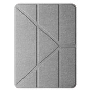 For iPad Pro 13 2024 Mutural Multi-fold Smart Leather Tablet Case(Grey)