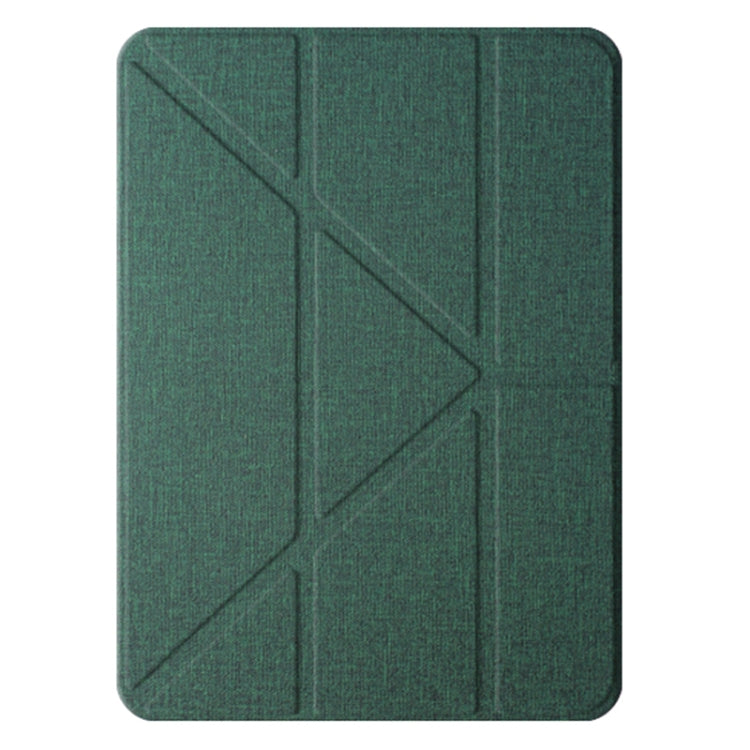 For iPad Air 13 2024 Mutural Multi-fold Smart Leather Tablet Case(Green)