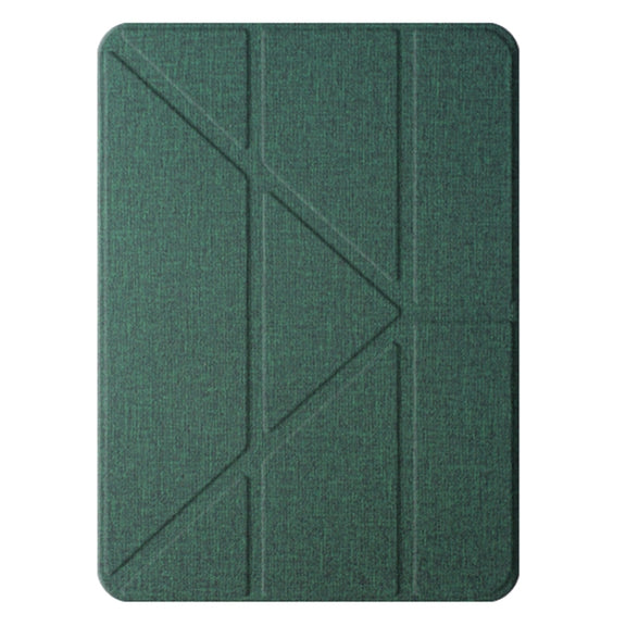 For iPad Air 13 2024 Mutural Multi-fold Smart Leather Tablet Case(Green)