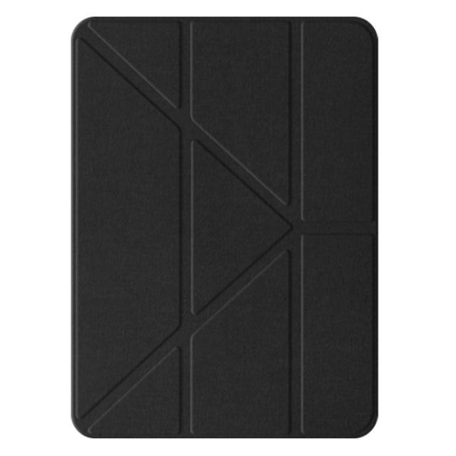 For iPad Air 13 2024 Mutural Multi-fold Smart Leather Tablet Case(Black)