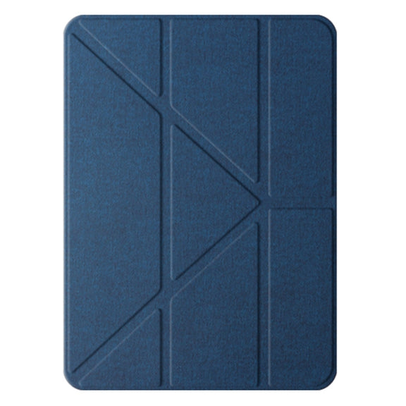 For iPad Air 13 2024 Mutural Multi-fold Smart Leather Tablet Case(Blue)