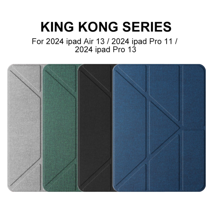 For iPad Pro 13 2024 Mutural Multi-fold Smart Leather Tablet Case(Grey)