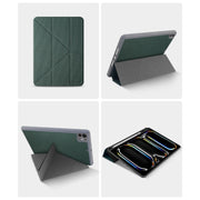 For iPad Pro 11 2024 Mutural Multi-fold Smart Leather Tablet Case(Black)