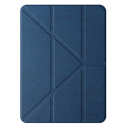 For iPad Air 11 2025 / 2024 Mutural Multi-fold Smart Leather Tablet Case(Blue)
