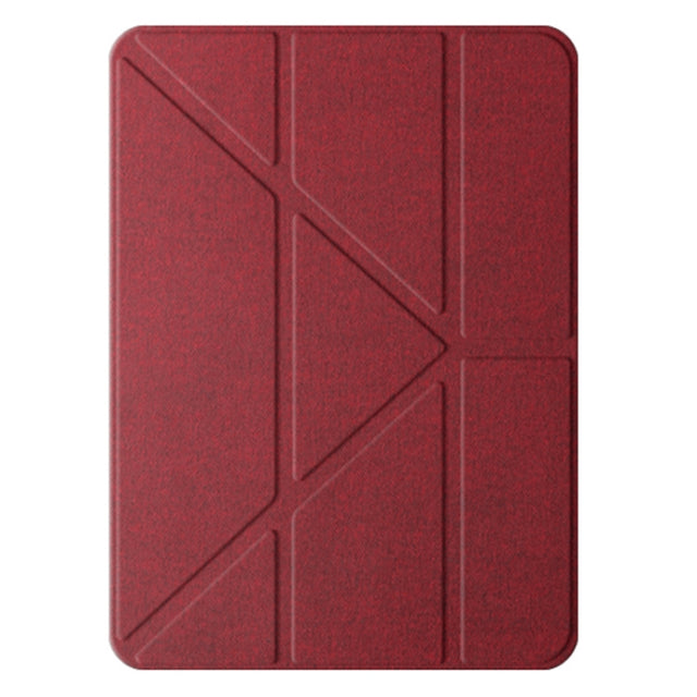 For iPad Air 11 2025 / 2024 Mutural Multi-fold Smart Leather Tablet Case(Red)