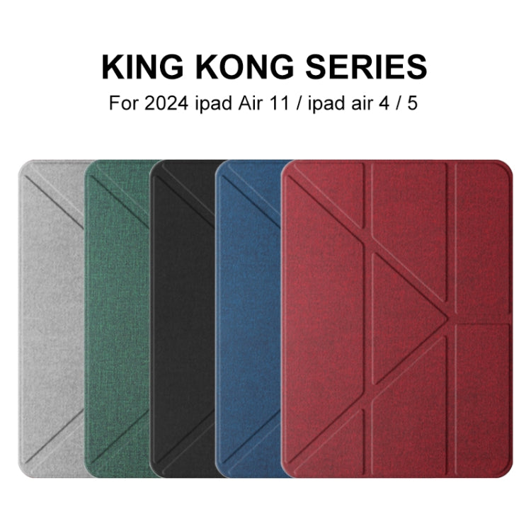 For iPad Air 11 2025 / 2024 Mutural Multi-fold Smart Leather Tablet Case(Grey)