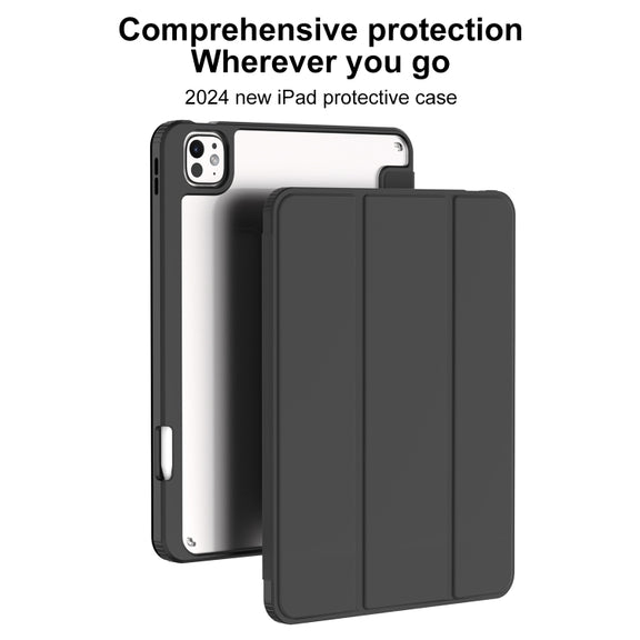 For iPad Air 13 2025 / 2024 Mutural Pinyue Series Smart Leather Tablet Case(Grey)