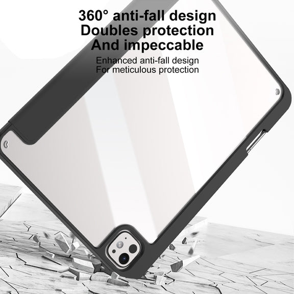 For iPad Air 13 2025 / 2024 Mutural Pinyue Series Smart Leather Tablet Case(Grey)