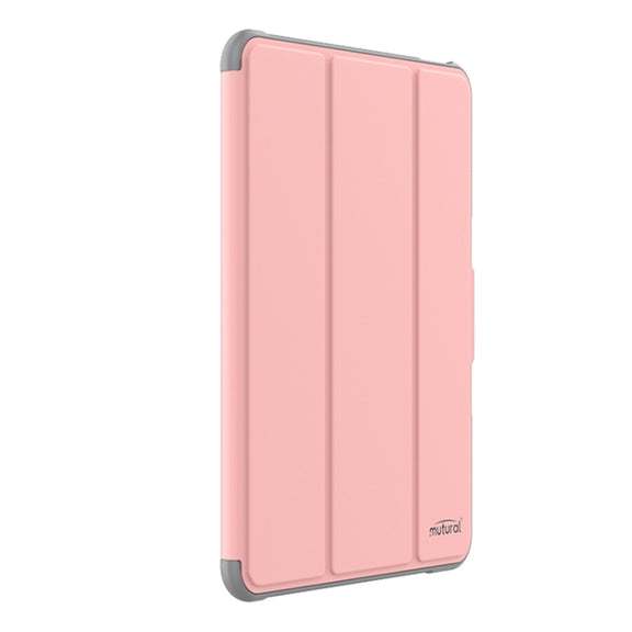 For iPad Pro 13 2024 Mutural PC Hybrid TPU Leather Smart Tablet Case(Pink)