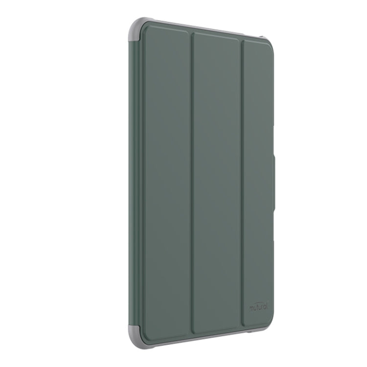 For iPad Pro 11 2024 Mutural PC Hybrid TPU Leather Smart Tablet Case(Dark Green)