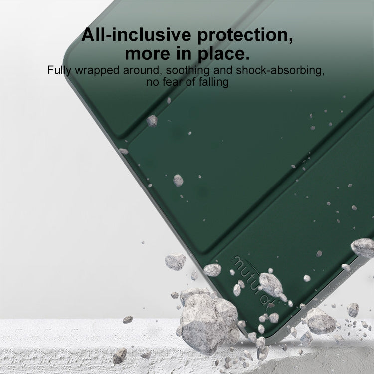 For iPad Pro 11 2024 Mutural PC Hybrid TPU Leather Smart Tablet Case(Dark Blue)