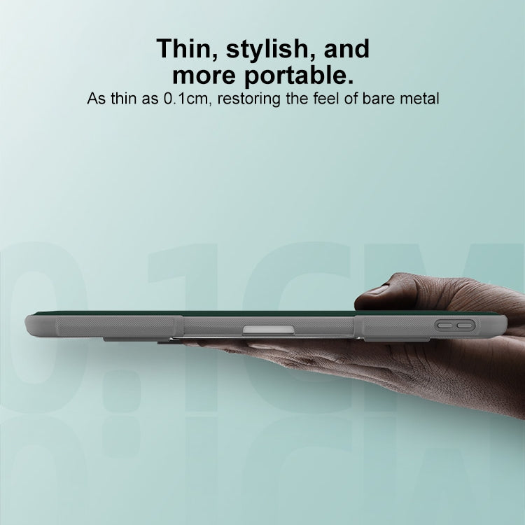For iPad Air 11 2025 / 2024 Mutural PC Hybrid TPU Leather Smart Tablet Case(Black)