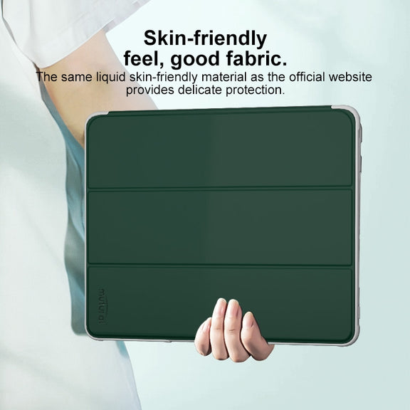 For iPad Air 13 2025 / 2024 Mutural PC Hybrid TPU Leather Smart Tablet Case(Pink)