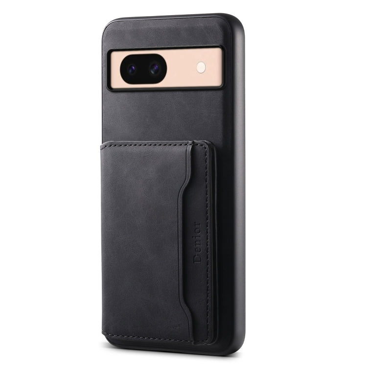 For Google Pixel 8a Denior D13 Retro Texture Leather MagSafe Card Bag Phone Case(Black)