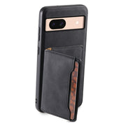 For Google Pixel 8a Denior D13 Retro Texture Leather MagSafe Card Bag Phone Case(Black)