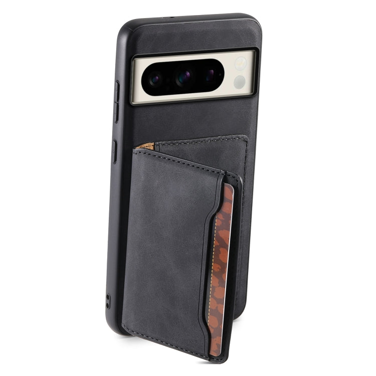 For Google Pixel 8 Pro Denior D13 Retro Texture Leather MagSafe Card Bag Phone Case(Black)