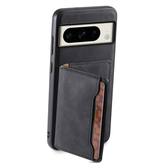 For Google Pixel 8 Pro Denior D13 Retro Texture Leather MagSafe Card Bag Phone Case(Black)