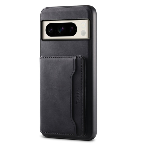 For Google Pixel 8 Pro Denior D13 Retro Texture Leather MagSafe Card Bag Phone Case(Black)
