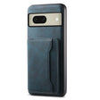 For Google Pixel 8 Denior D13 Retro Texture Leather MagSafe Card Bag Phone Case(Blue) - free shipping - PMC TechLife - Order now!