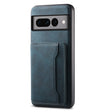 For Google Pixel 7 Pro 5G Denior D13 Retro Texture Leather MagSafe Card Bag Phone Case(Blue) - free shipping - PMC TechLife - Order now!