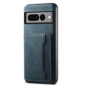For Google Pixel 7 Pro 5G Denior D13 Retro Texture Leather MagSafe Card Bag Phone Case(Blue)