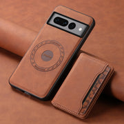 For Google Pixel 7 Pro 5G Denior D13 Retro Texture Leather MagSafe Card Bag Phone Case(Brown)