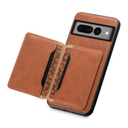 For Google Pixel 7 Pro 5G Denior D13 Retro Texture Leather MagSafe Card Bag Phone Case(Brown)