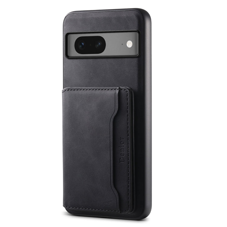 For Google Pixel 7 5G Denior D13 Retro Texture Leather MagSafe Card Bag Phone Case(Black)