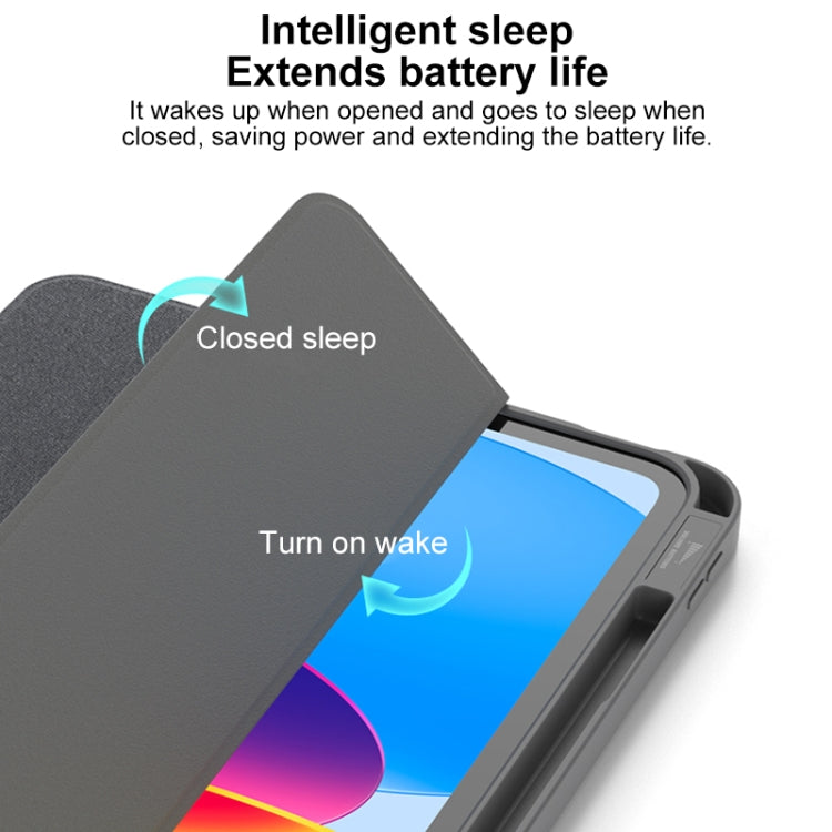 For iPad Air 11 2025 / 2024 Mutural YASHI Series Tablet Leather Smart Case(Grey)