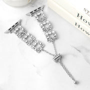 For Apple Watch 38mm Rhinestone Metal Bracelet Watch Band(Silver)