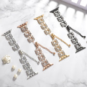 For Apple Watch Series 2 38mm Rhinestone Metal Bracelet Watch Band(Silver)