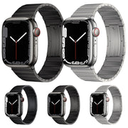 For Apple Watch SE 44mm PG60 Single Bead Bamboo Joint Titanium Metal Watch Band(Silver)