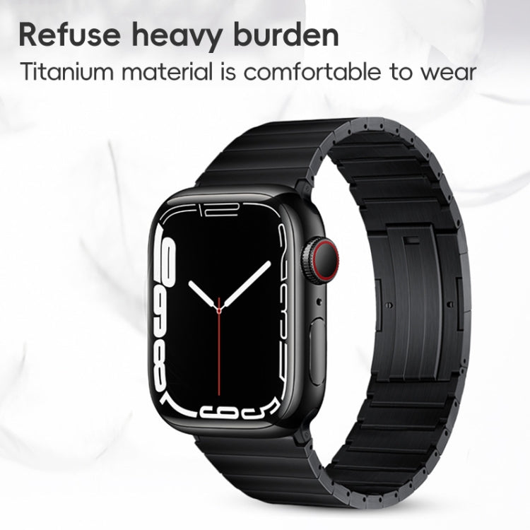 For Apple Watch 38mm PG60 Single Bead Bamboo Joint Titanium Metal Watch Band(Silver)