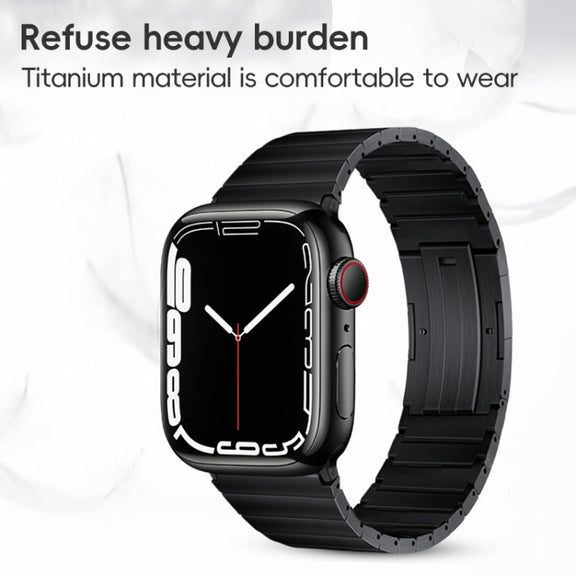 For Apple Watch 38mm PG60 Single Bead Bamboo Joint Titanium Metal Watch Band(Silver)