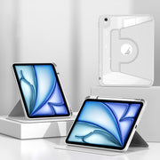 For iPad Air 11 2025 / 2024 Magnetic Split Leather Smart Tablet Case with Pen Slot(White)