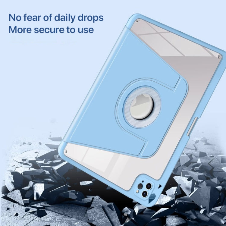 For iPad Air 11 2025 / 2024 Magnetic Split Leather Smart Tablet Case with Pen Slot(Sky Blue)