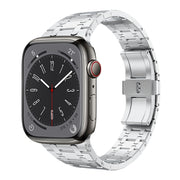 For Apple Watch Series 7 41mm PG94 Dual-link Modified Stainless Steel Watch Band(Silver)