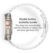 For Apple Watch Series 2 38mm PG94 Dual-link Modified Stainless Steel Watch Band(Rose Gold)