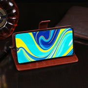 For Cubot P40 idewei Crazy Horse Texture Horizontal Flip Leather Case with Holder & Card Slots & Wallet(Sky Blue)