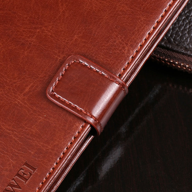 For Oukitel C19 idewei Crazy Horse Texture Horizontal Flip Leather Case with Holder & Card Slots & Wallet(White)