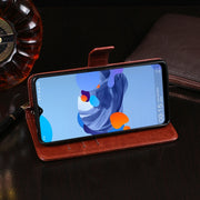 For Oukitel C19 idewei Crazy Horse Texture Horizontal Flip Leather Case with Holder & Card Slots & Wallet(White)